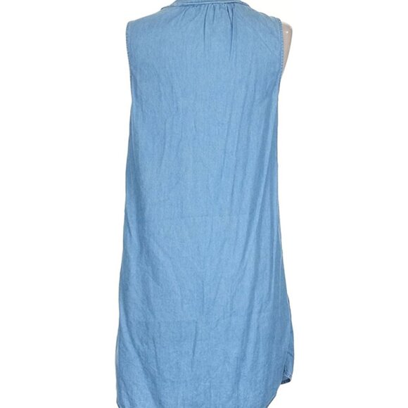 sleeveless denim dress - Picture 2 of 4